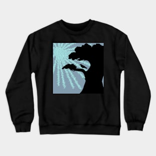 Raven in Winter Sun Ice Blue Crewneck Sweatshirt